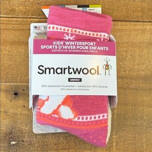 Smartwool Kids' Wintersport Socks - Pink and Gray